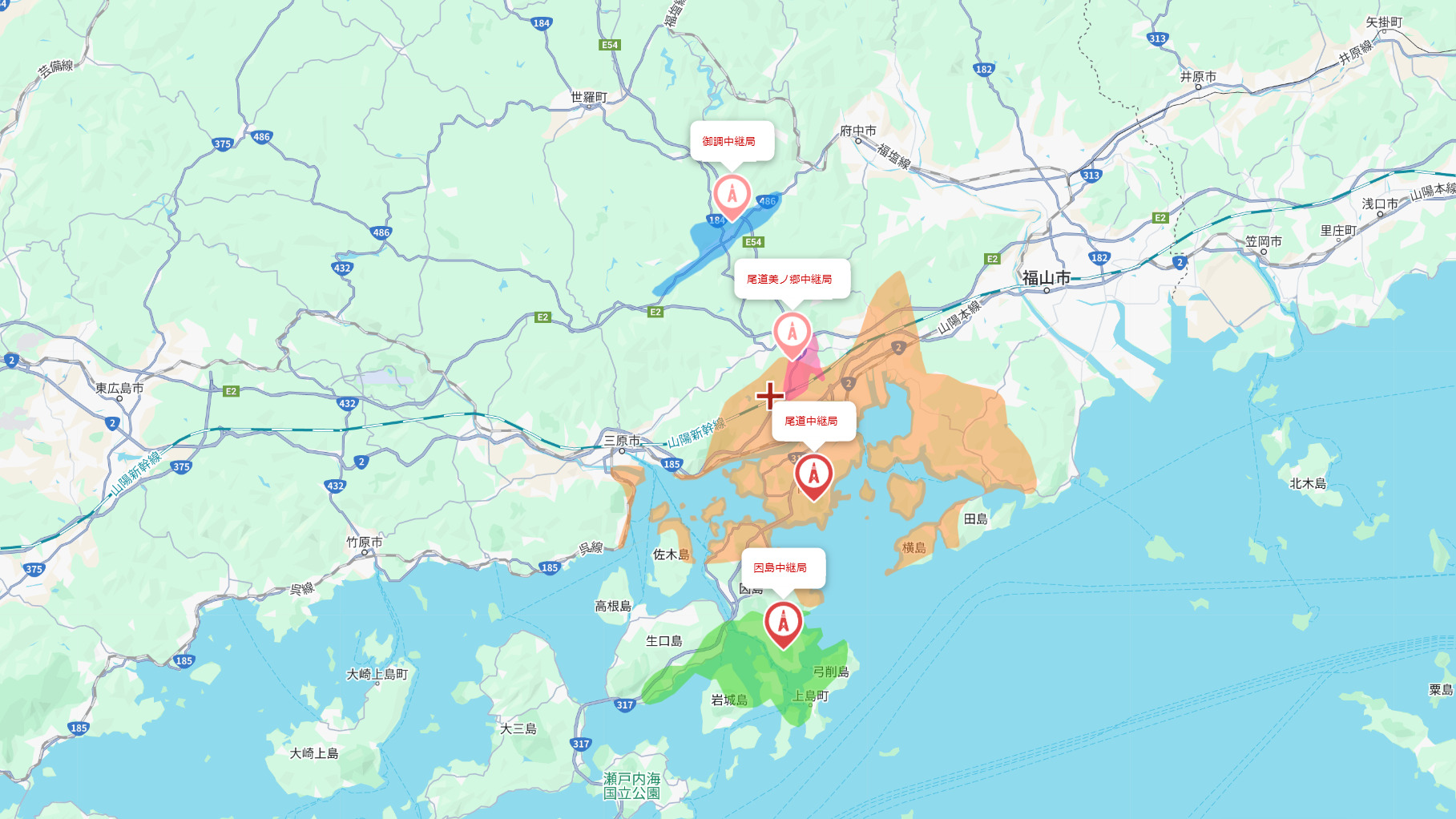 尾道市の電波事情